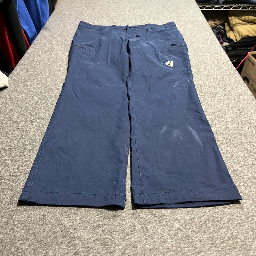 Eddie Bauer First Ascent Womens Navy Blue Hiking Pants P12 Straight Leg Utility